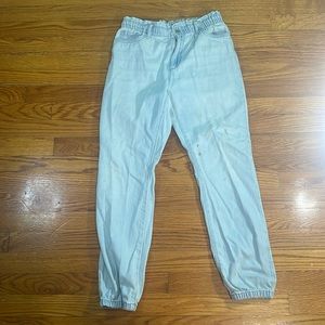 Jeans, worn a little stained up